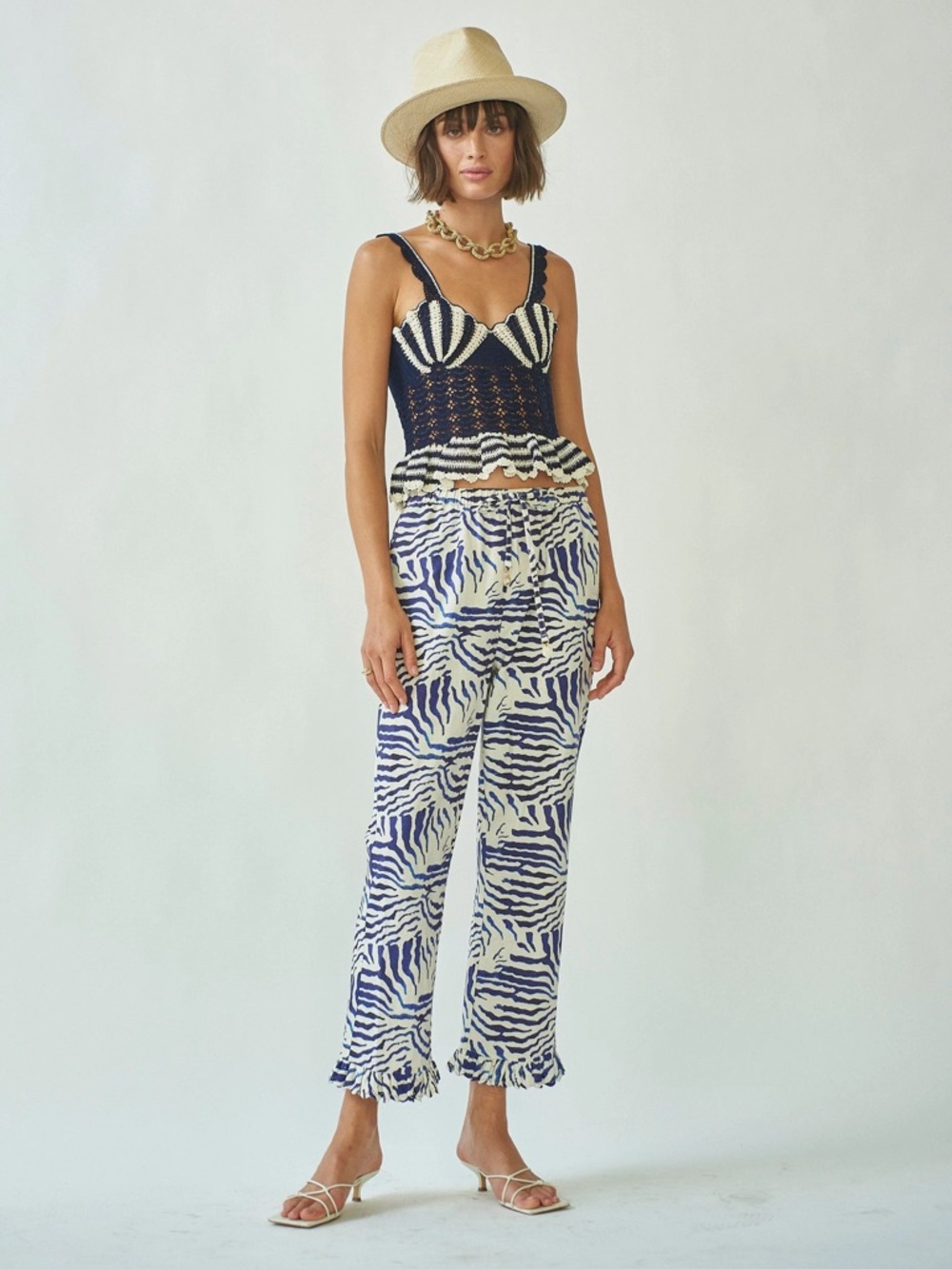 NWT Carolina K Crochet Shell Top